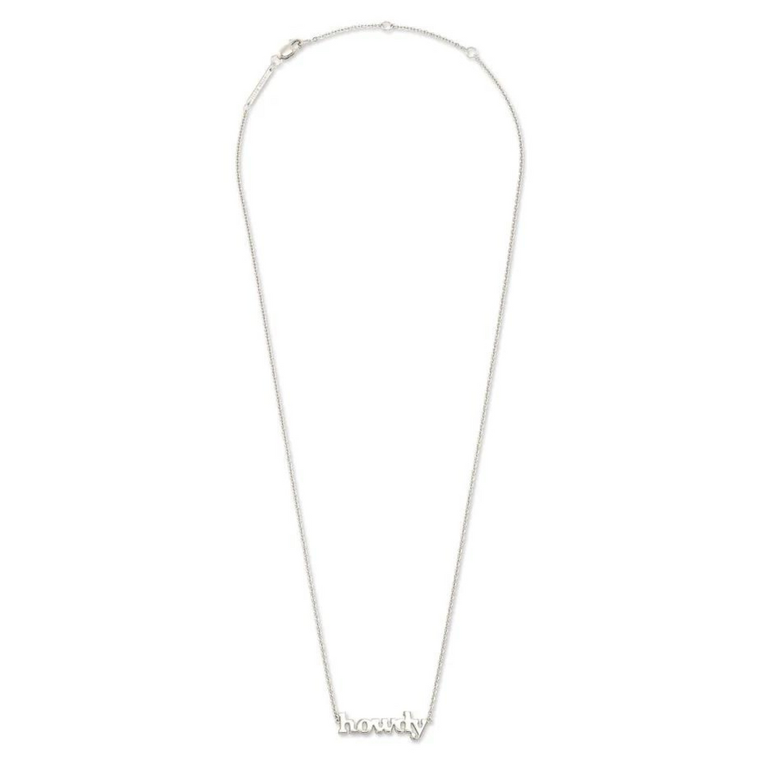 Kendra Scott | Howdy Pendant Necklace in Sterling Silver - Giddy Up Glamour Boutique