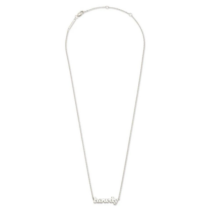 Kendra Scott | Howdy Pendant Necklace in Sterling Silver - Giddy Up Glamour Boutique