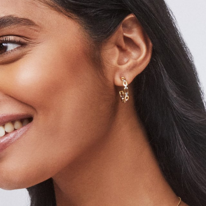 Kendra Scott | Wren Hoop Earrings in Mixed Metal - Giddy Up Glamour Boutique