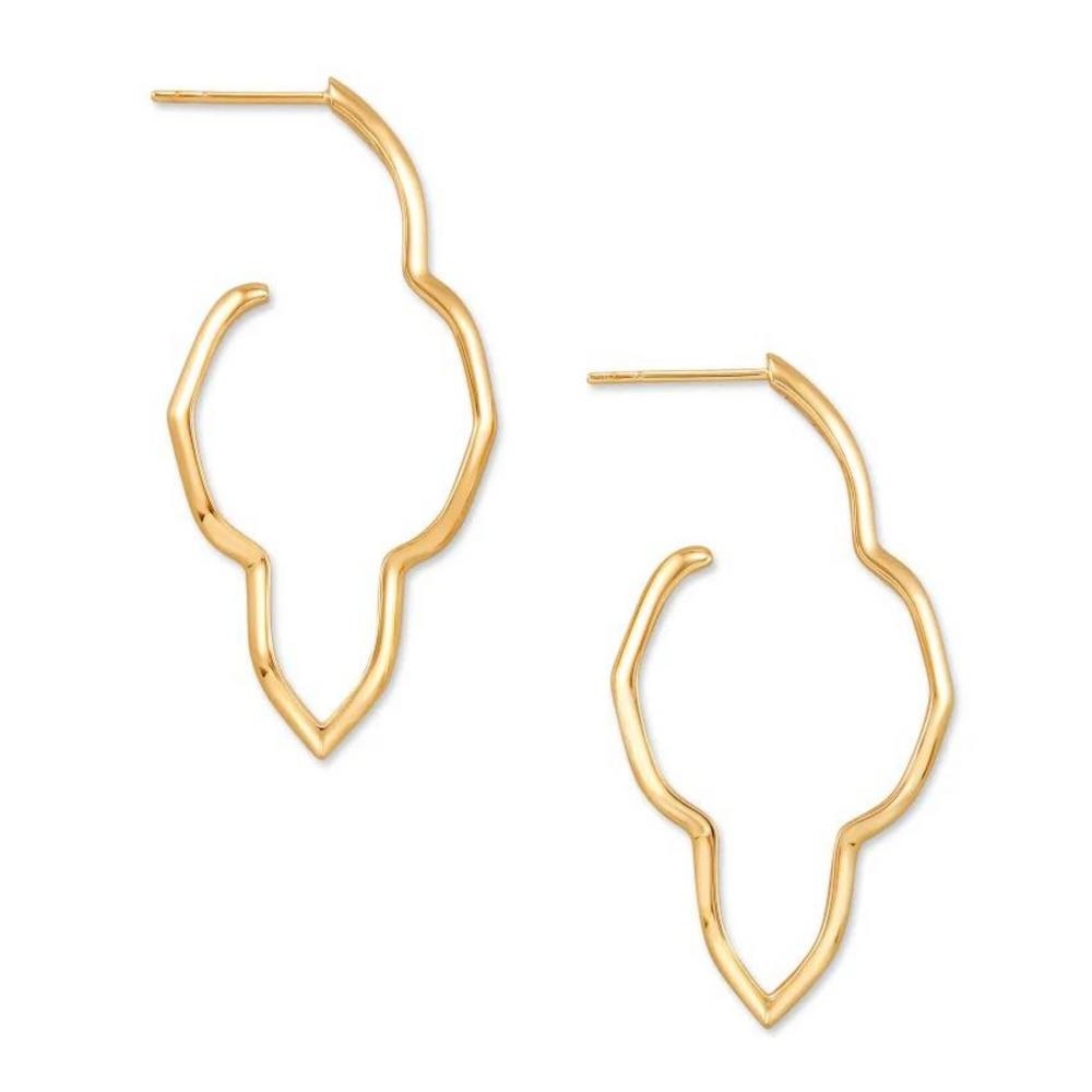 Kendra Scott | Darla Hoop Earrings in 18k Yellow Gold Vermeil - Giddy Up Glamour Boutique