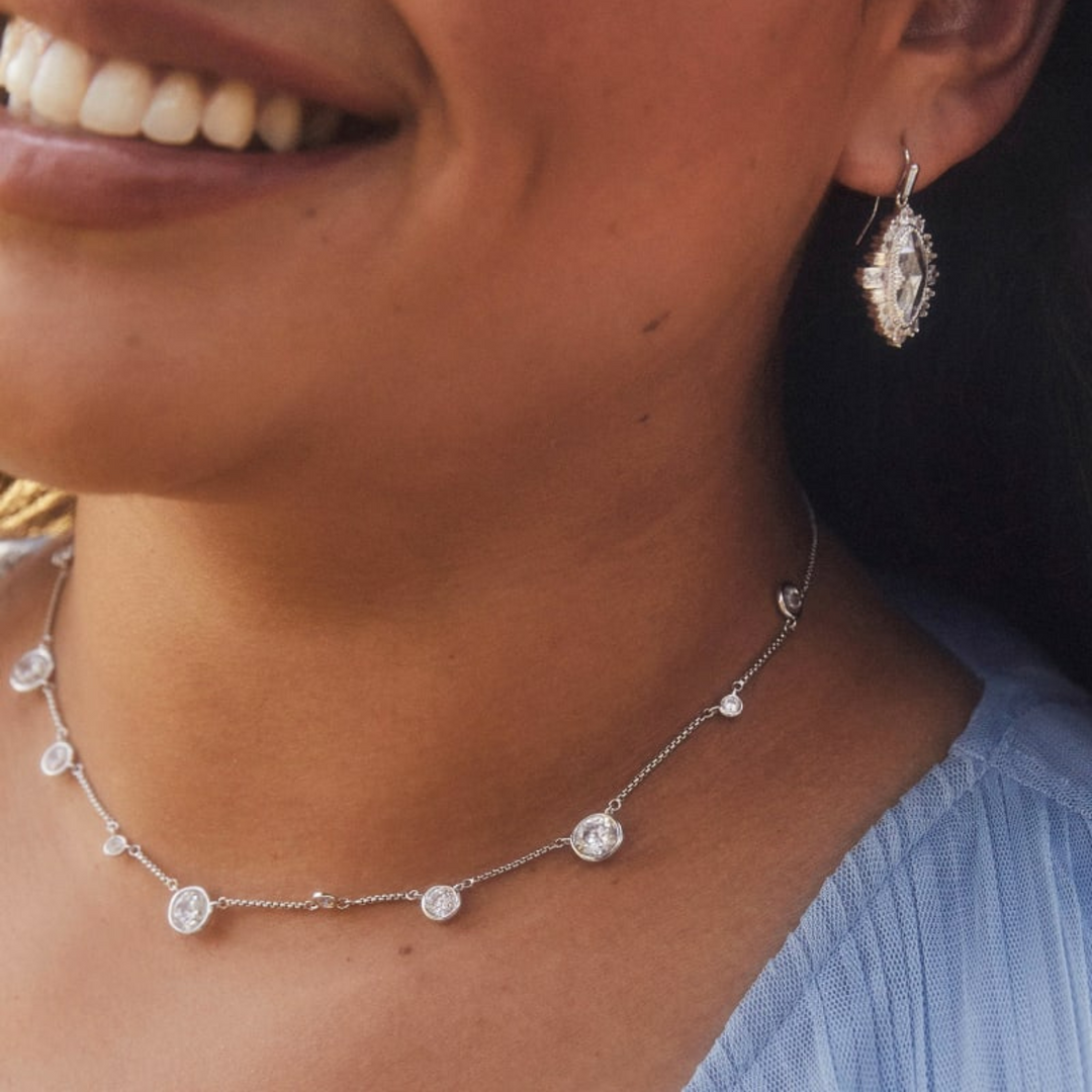 Kendra Scott | Clementine Choker Necklace in Silver - Giddy Up Glamour Boutique