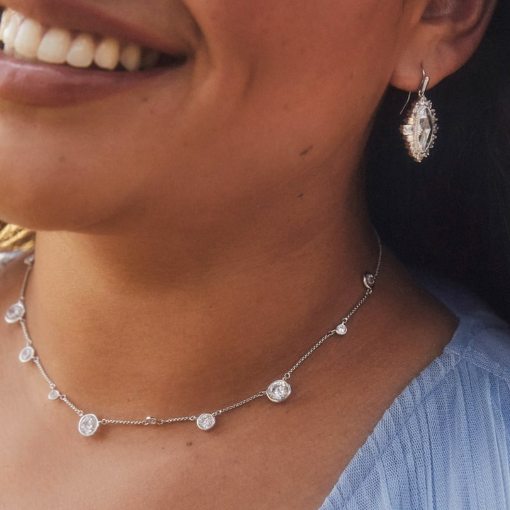 Kendra Scott | Clementine Choker Necklace in Silver - Giddy Up Glamour Boutique