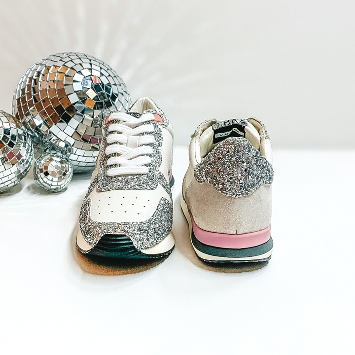 Vintage Havana | Rock Running Shoe in White and Silver Multi - Giddy Up Glamour Boutique