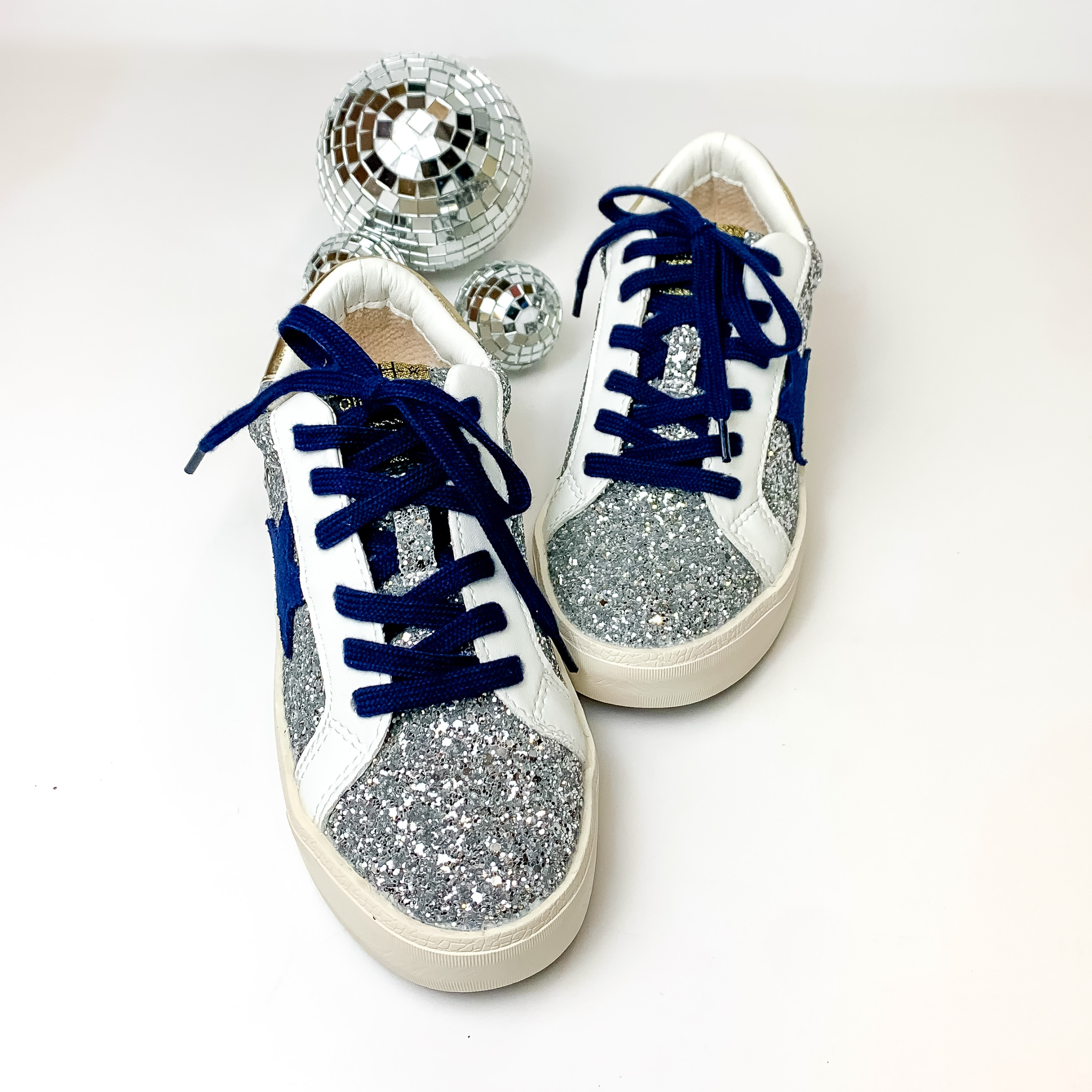 Vintage Havana | Limitless Sneakers in Silver Glitter - Giddy Up Glamour Boutique