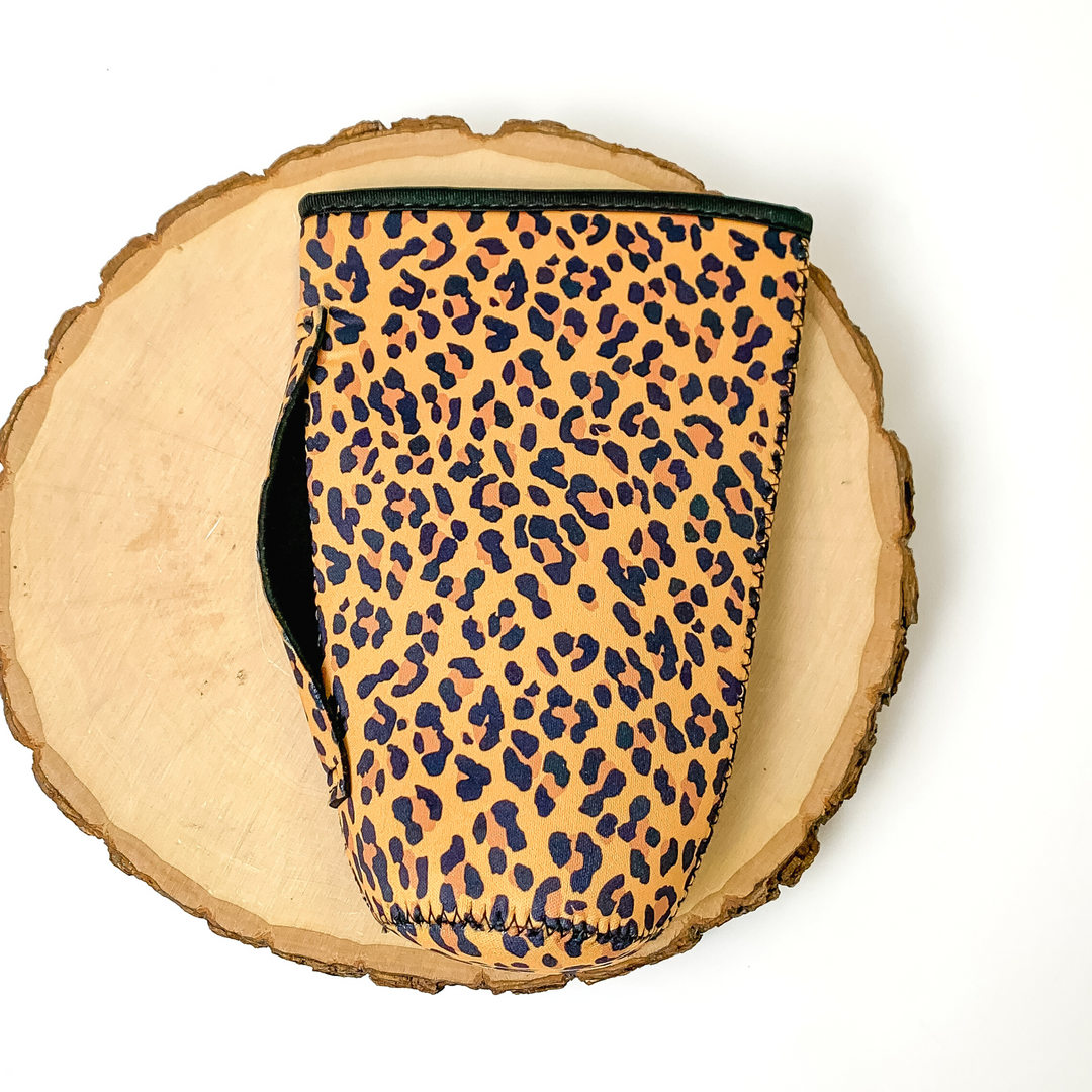 Tumbler Drink Sleeve in Leopard Print - Giddy Up Glamour Boutique