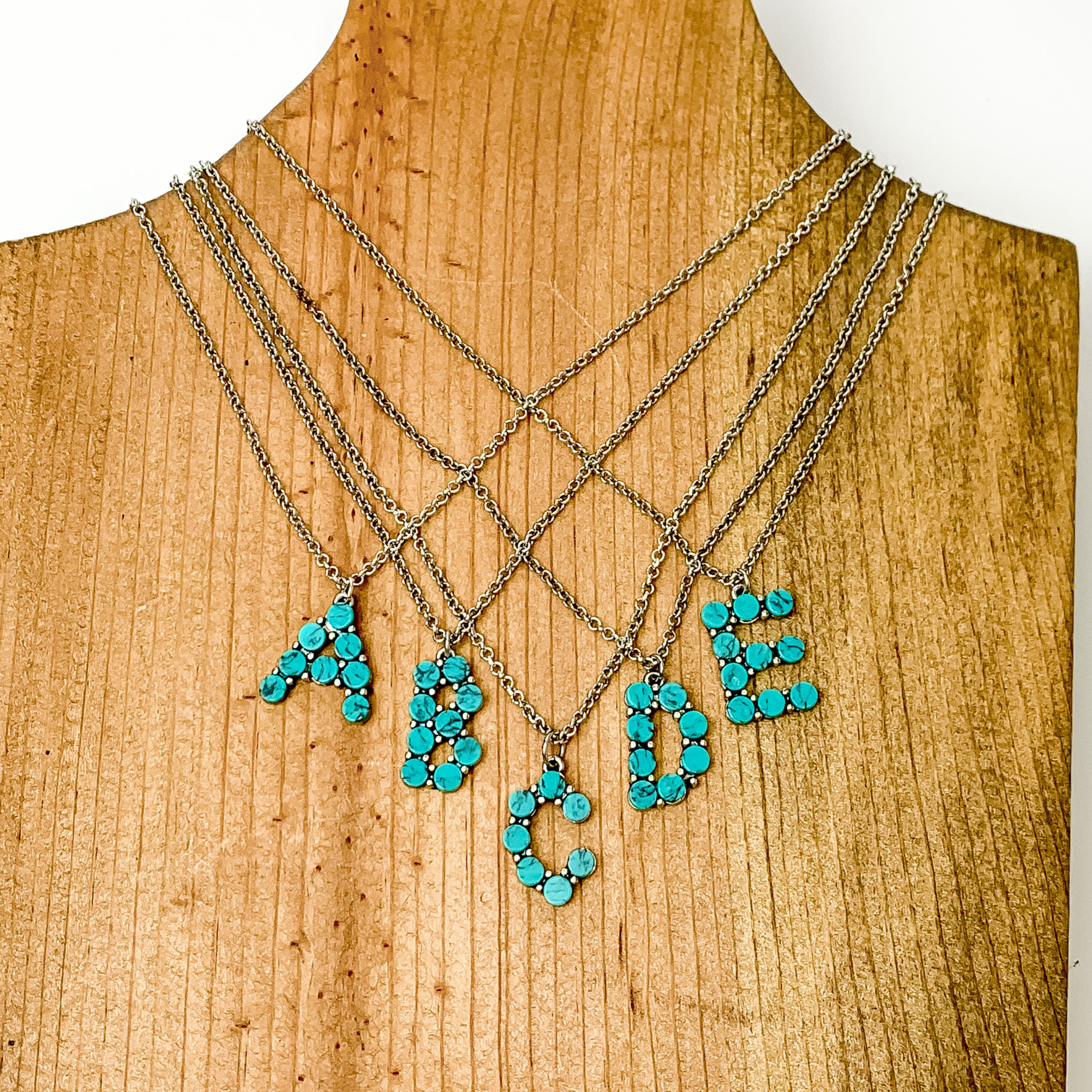 Wonderent Western Boho Turquoise Letter A-Z Pendant Initial Necklace | Initial  necklace, Turquoise boho, Turquoise pendant