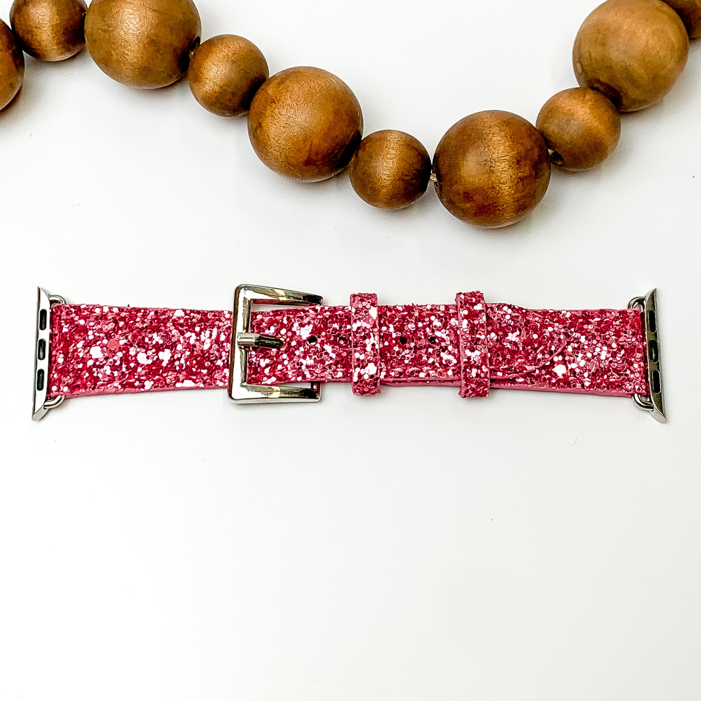 Unstoppable Sparkle Apple Watch Band in Pink Glitter
