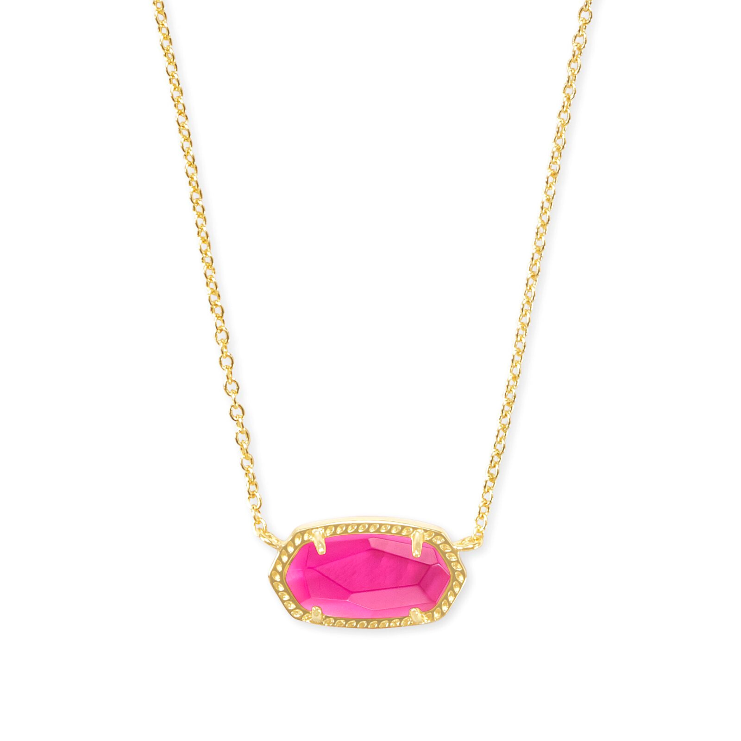Kendra Scott | Elisa Gold Pendant Necklace in Azalea Illusion - Giddy Up Glamour Boutique