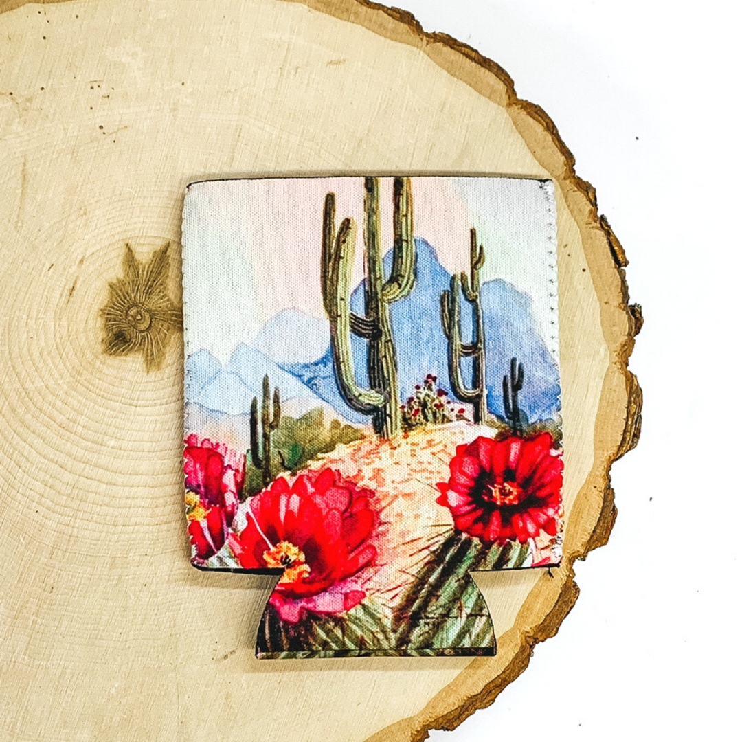 Cactus Landscape Koozie - Giddy Up Glamour Boutique