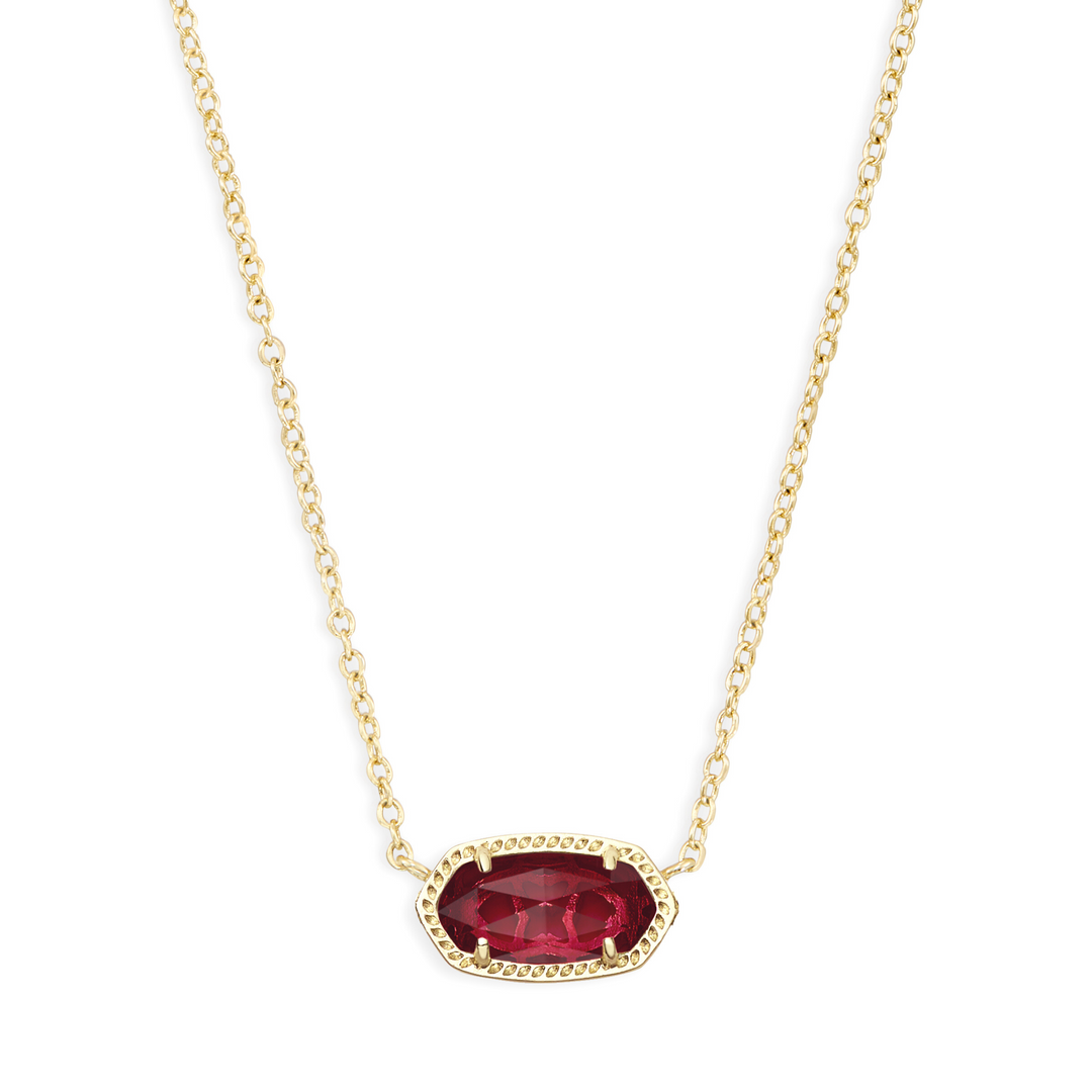 Kendra Scott | Elisa Gold Pendant Necklace in Clear Berry - Giddy Up Glamour Boutique