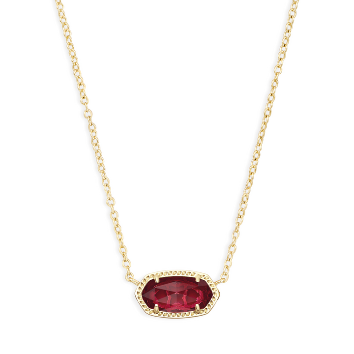 Kendra Scott | Elisa Gold Pendant Necklace in Clear Berry - Giddy Up Glamour Boutique