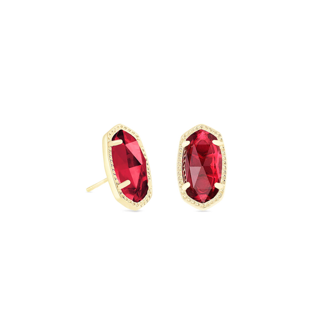 Kendra Scott | Ellie Gold Stud Earrings in Clear Berry - Giddy Up Glamour Boutique