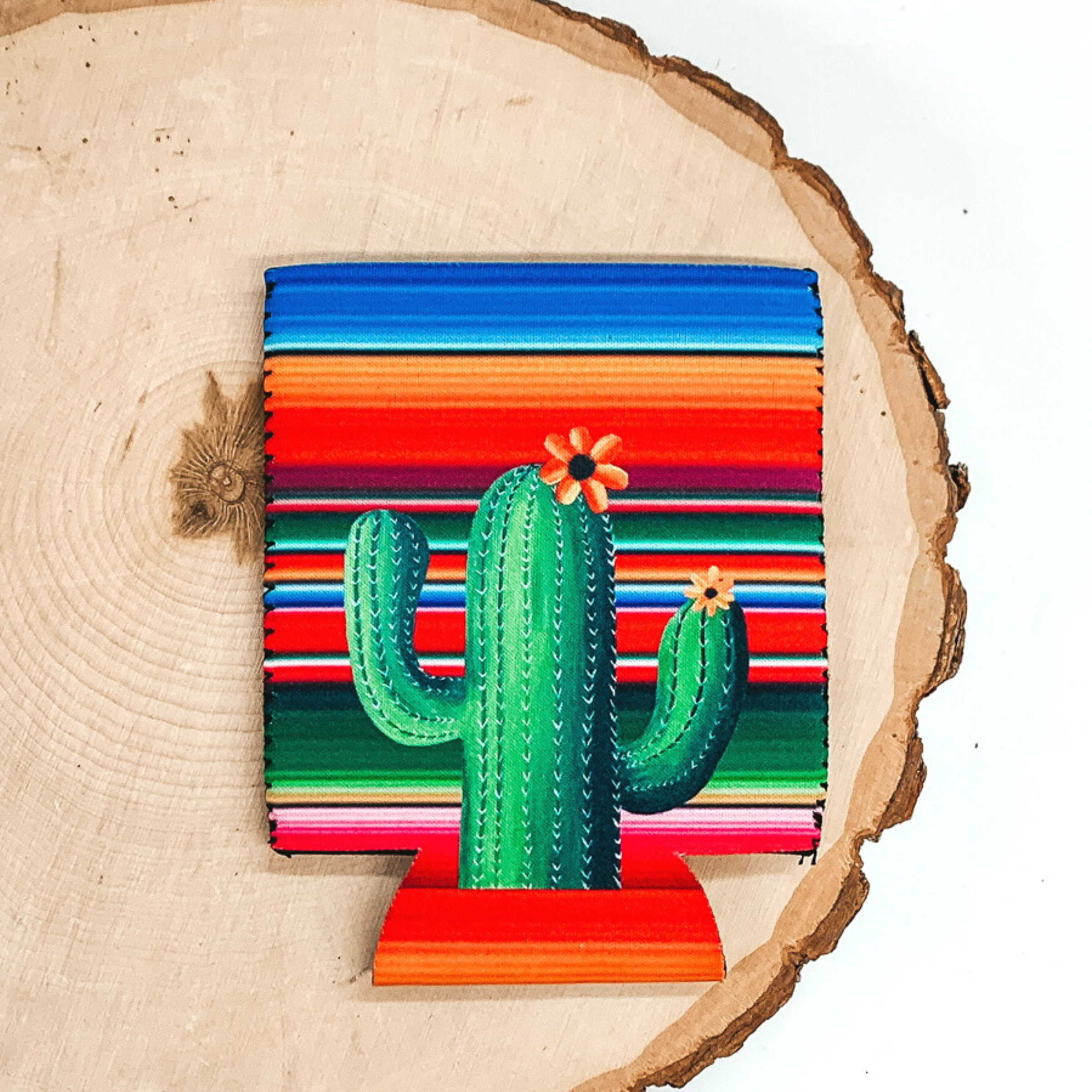 Serape Cactus Koozie - Giddy Up Glamour Boutique