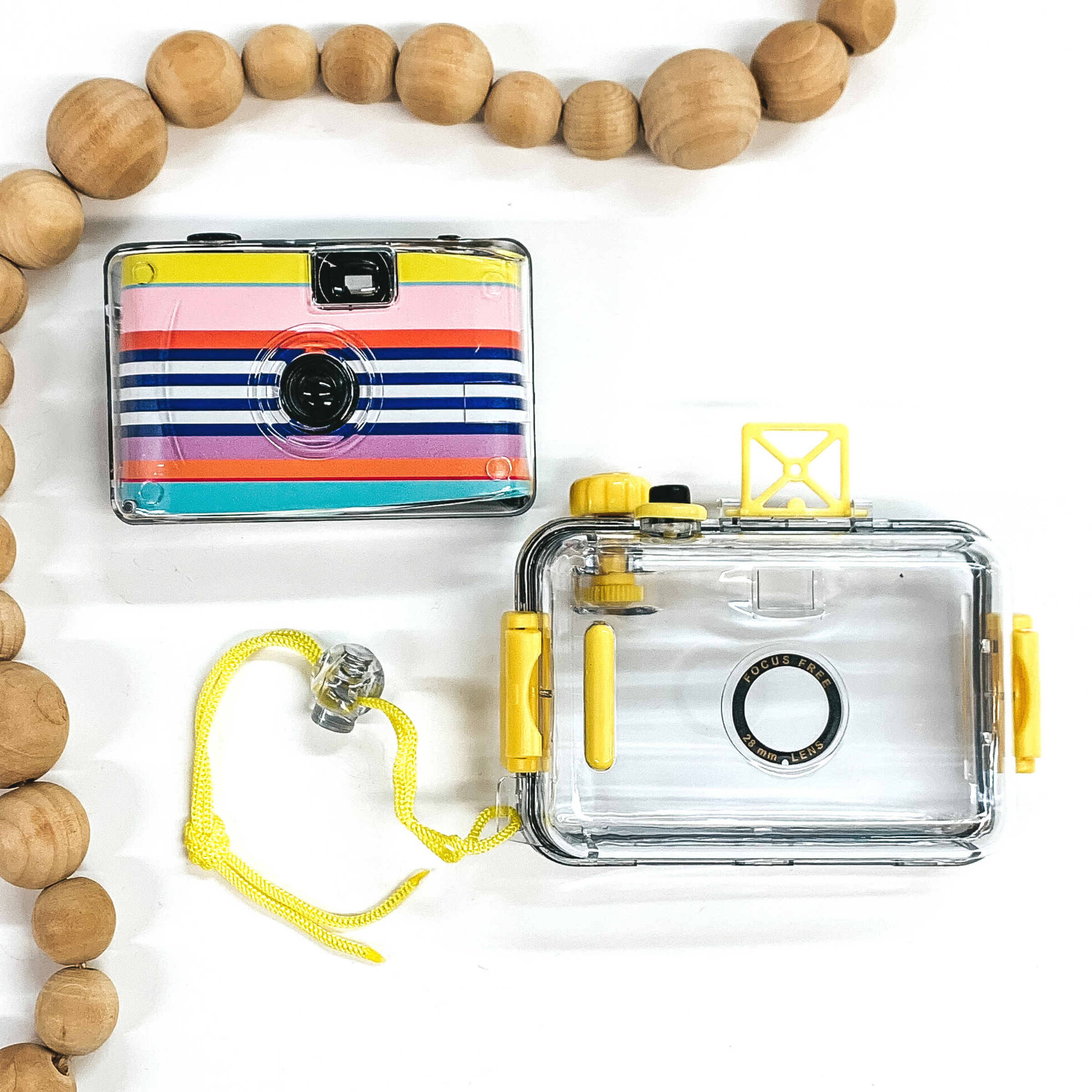 Striped Underwater Camera with Removeable Case - Giddy Up Glamour Boutique