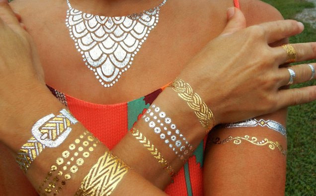 Metal Body Tattoos Southwest Indian Aztec