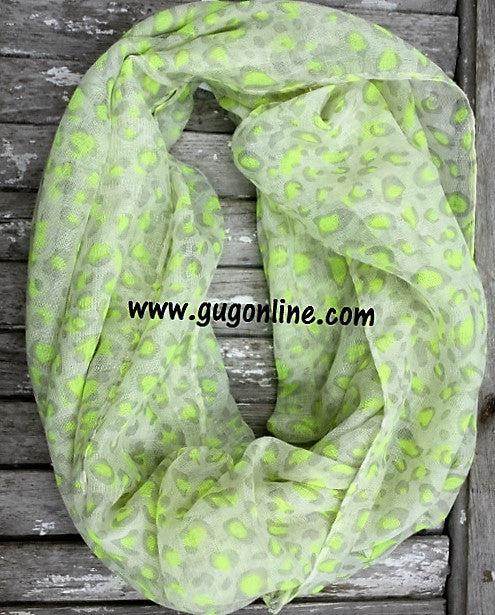 Tan and Yellow Cheetah Infinity Scarf - Giddy Up Glamour Boutique