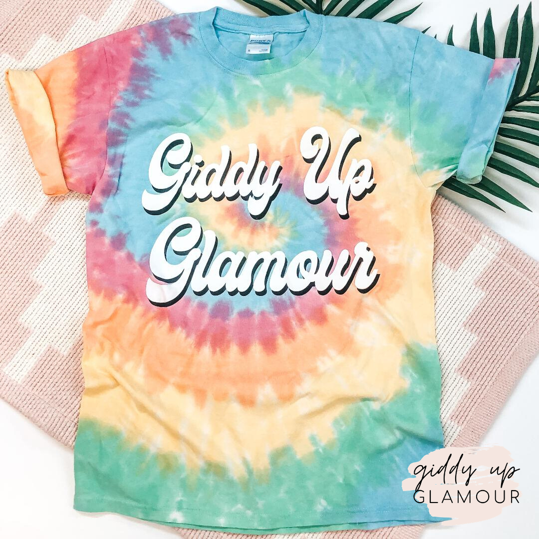 Giddy Up Glamour Tie Dye Graphic Logo Tee - Giddy Up Glamour Boutique