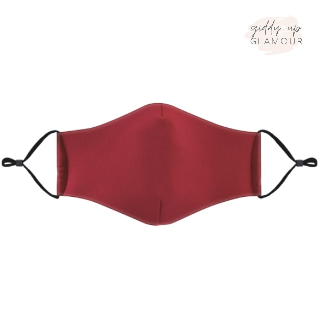 So Classic Solid Face Covering in Red - Giddy Up Glamour Boutique