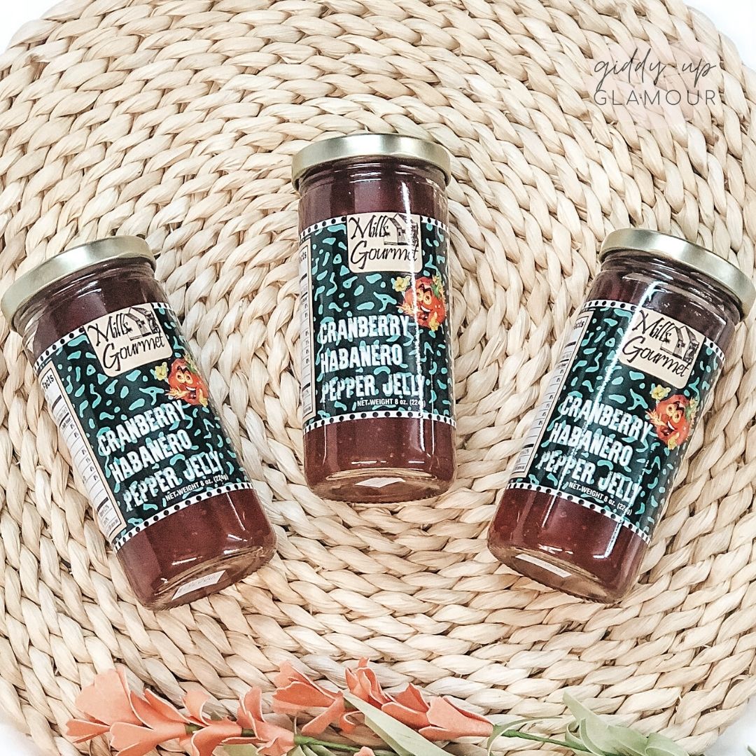 Mills Gourmet | Cranberry Habanero Pepper Jelly - Giddy Up Glamour Boutique