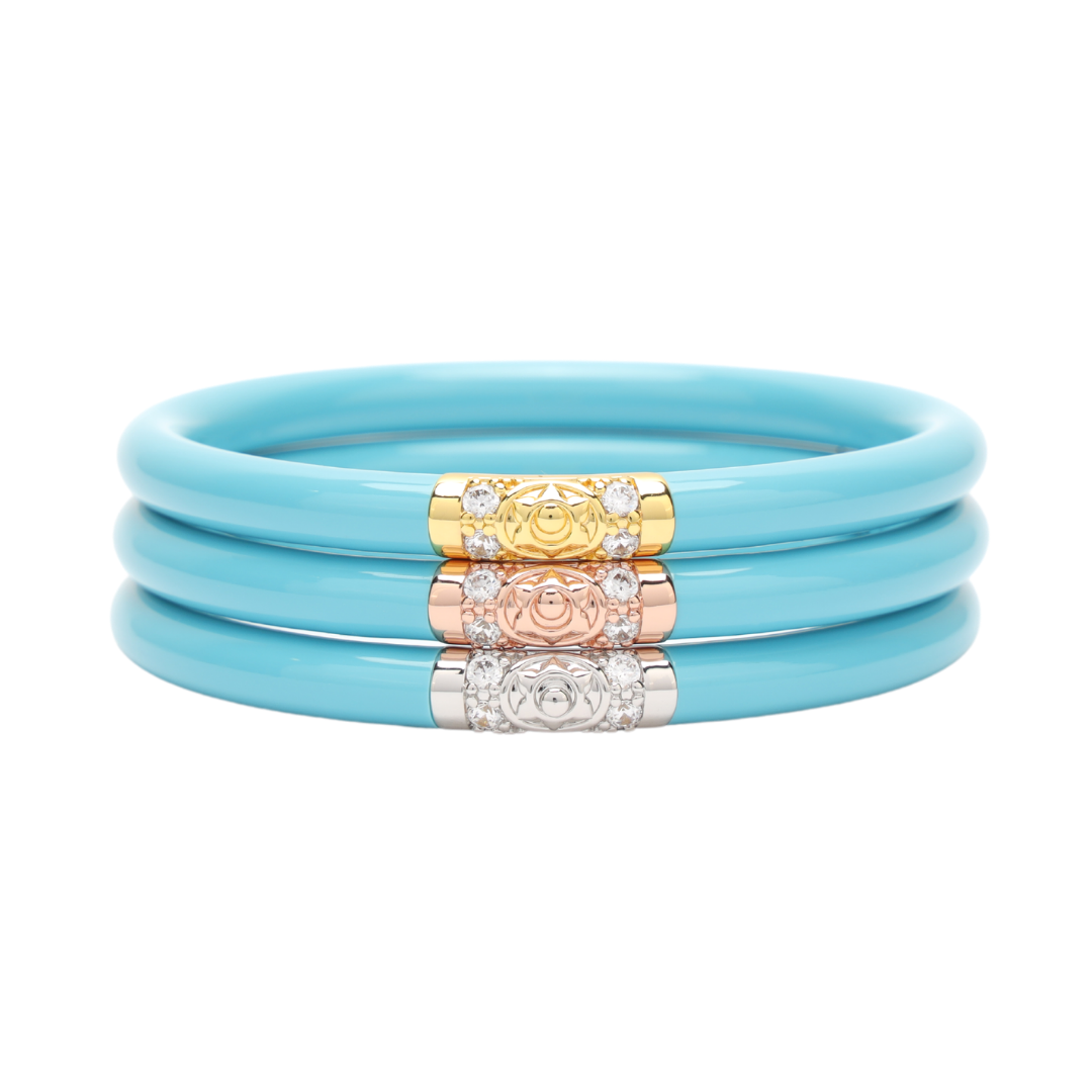 BuDhaGirl | Set of Three | Three Kings All Weather Bangles in Turquoise - Giddy Up Glamour Boutique
