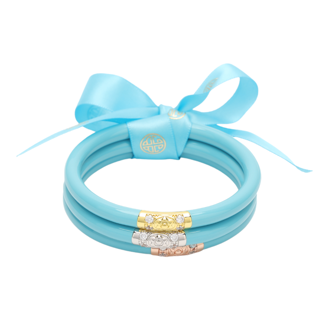 BuDhaGirl | Set of Three | Three Kings All Weather Bangles in Turquoise - Giddy Up Glamour Boutique