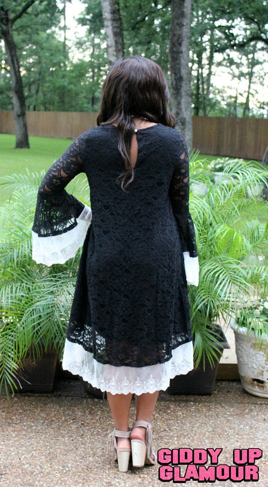 Last Chance Size S & M | For The Occassion Lace Dress in Black - Giddy Up Glamour Boutique