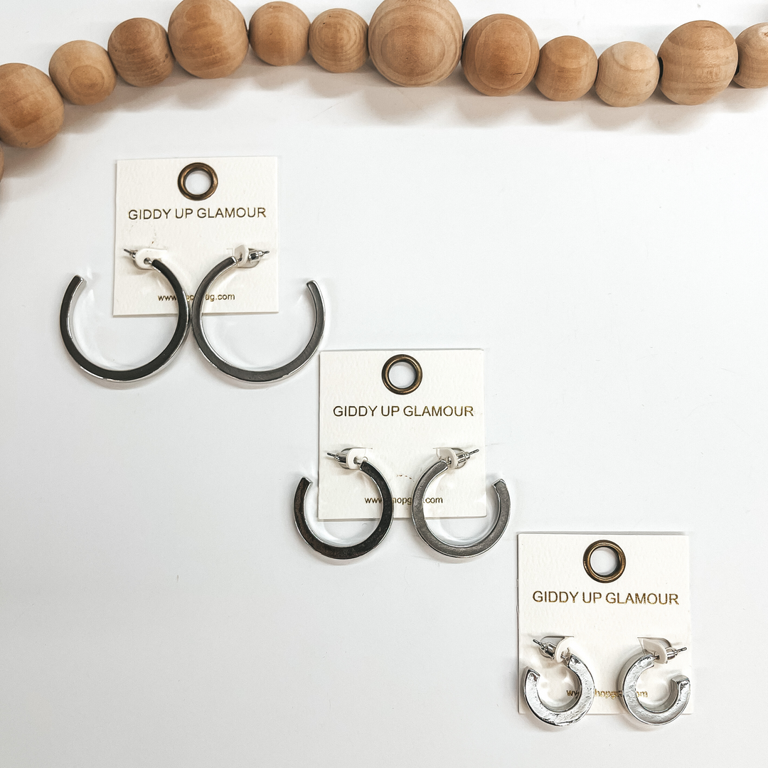 Almost Ready 1/4 Inch Hoops in Silver - Giddy Up Glamour Boutique