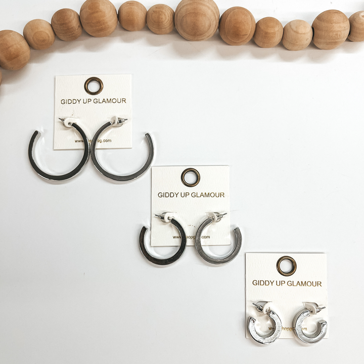 Almost Ready 1/4 Inch Hoops in Silver - Giddy Up Glamour Boutique