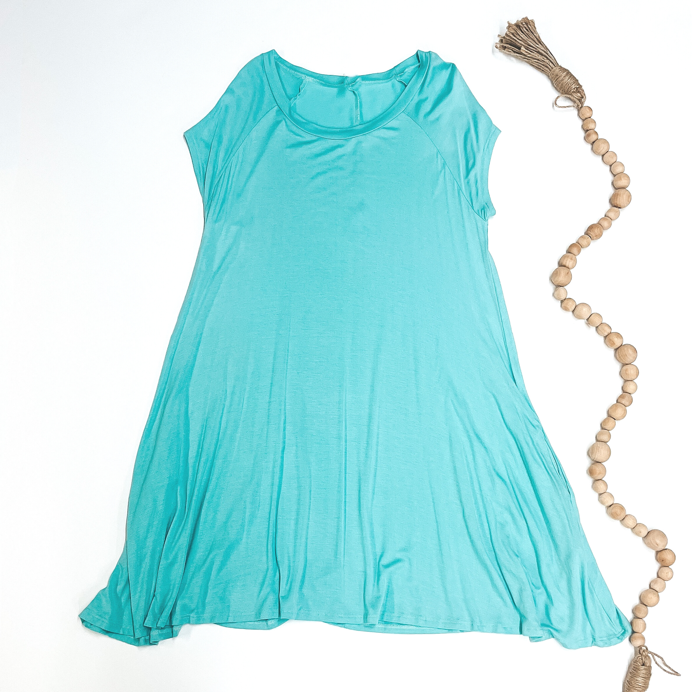 Last Chance Size Small | Mint T-Shirt Dress | ONLY 1 LEFT! - Giddy Up Glamour Boutique