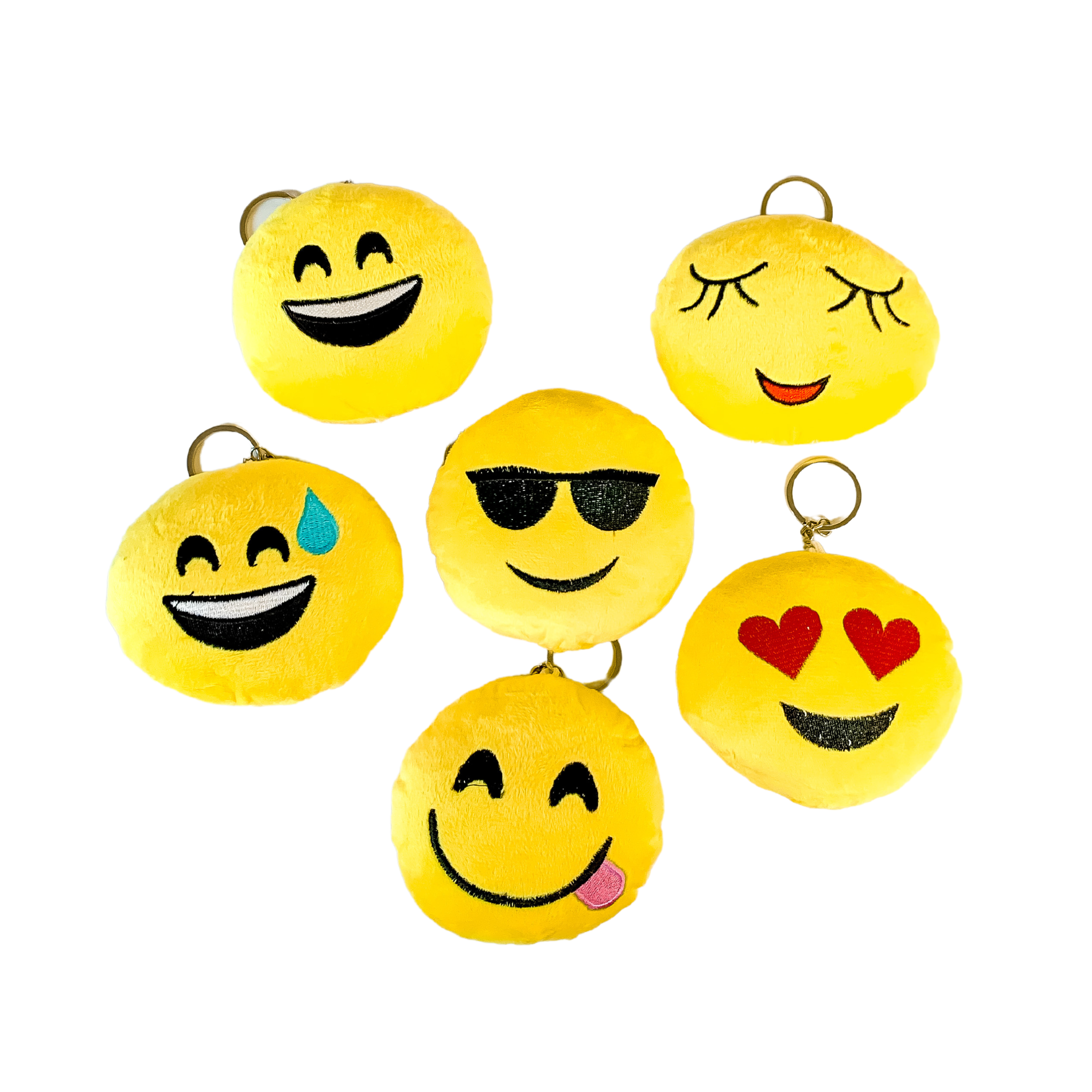 Buy 3 for $10 | Yellow Emoji Keychain - Giddy Up Glamour Boutique