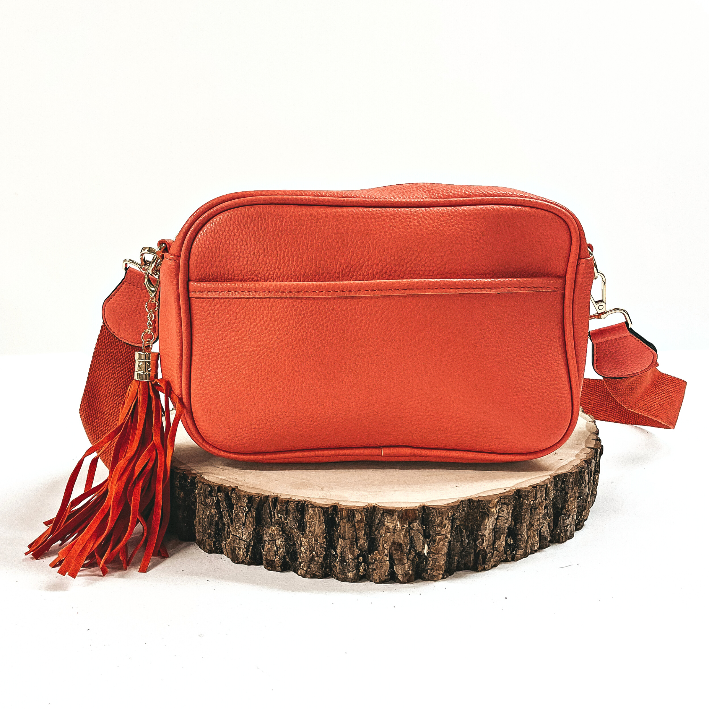 Lovin' Life Small Rectangle Crossbody Purse in Coral Orange - Giddy Up Glamour Boutique