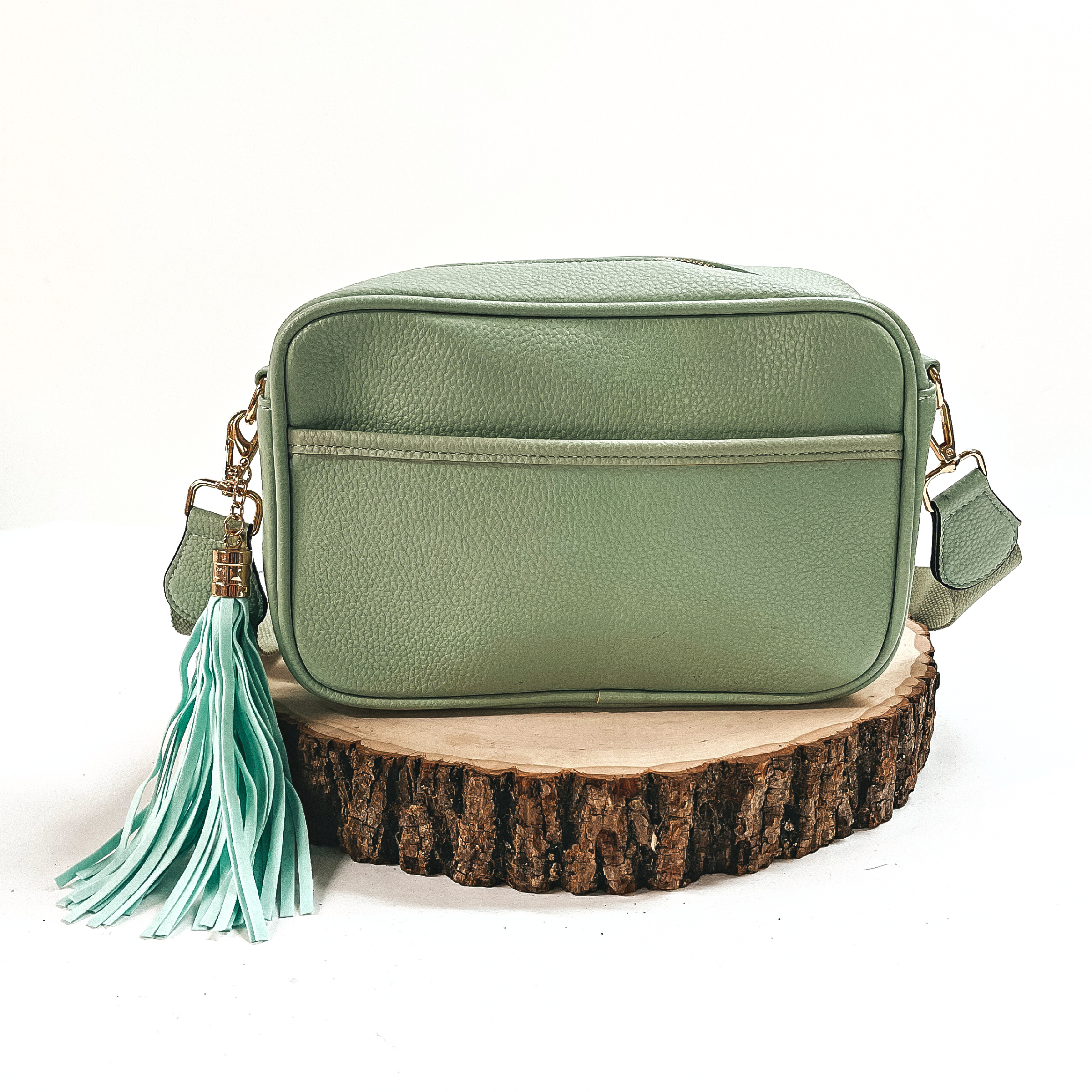 Lovin' Life Small Rectangle Crossbody Purse in Dusty Mint - Giddy Up Glamour Boutique