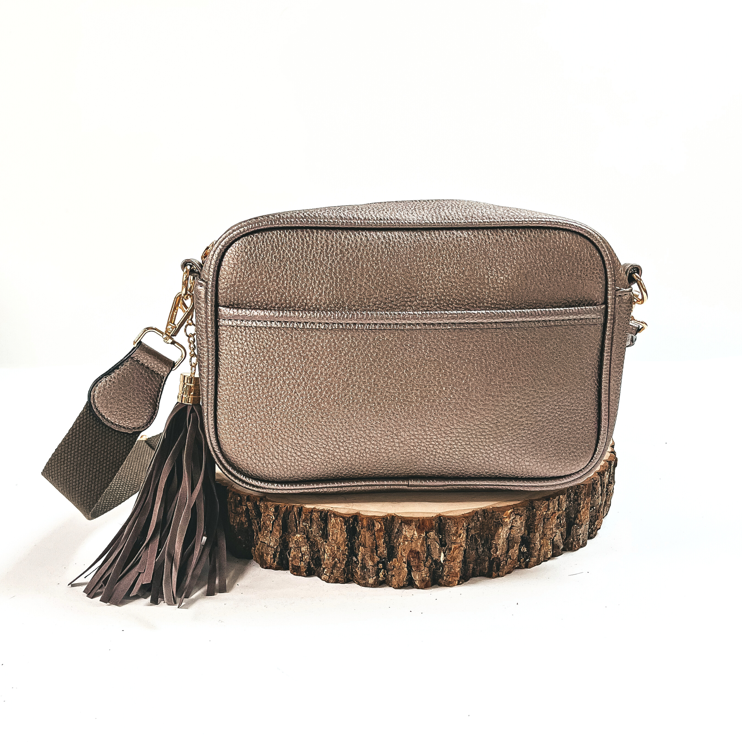 Lovin' Life Small Rectangle Crossbody Purse in Bronze - Giddy Up Glamour Boutique