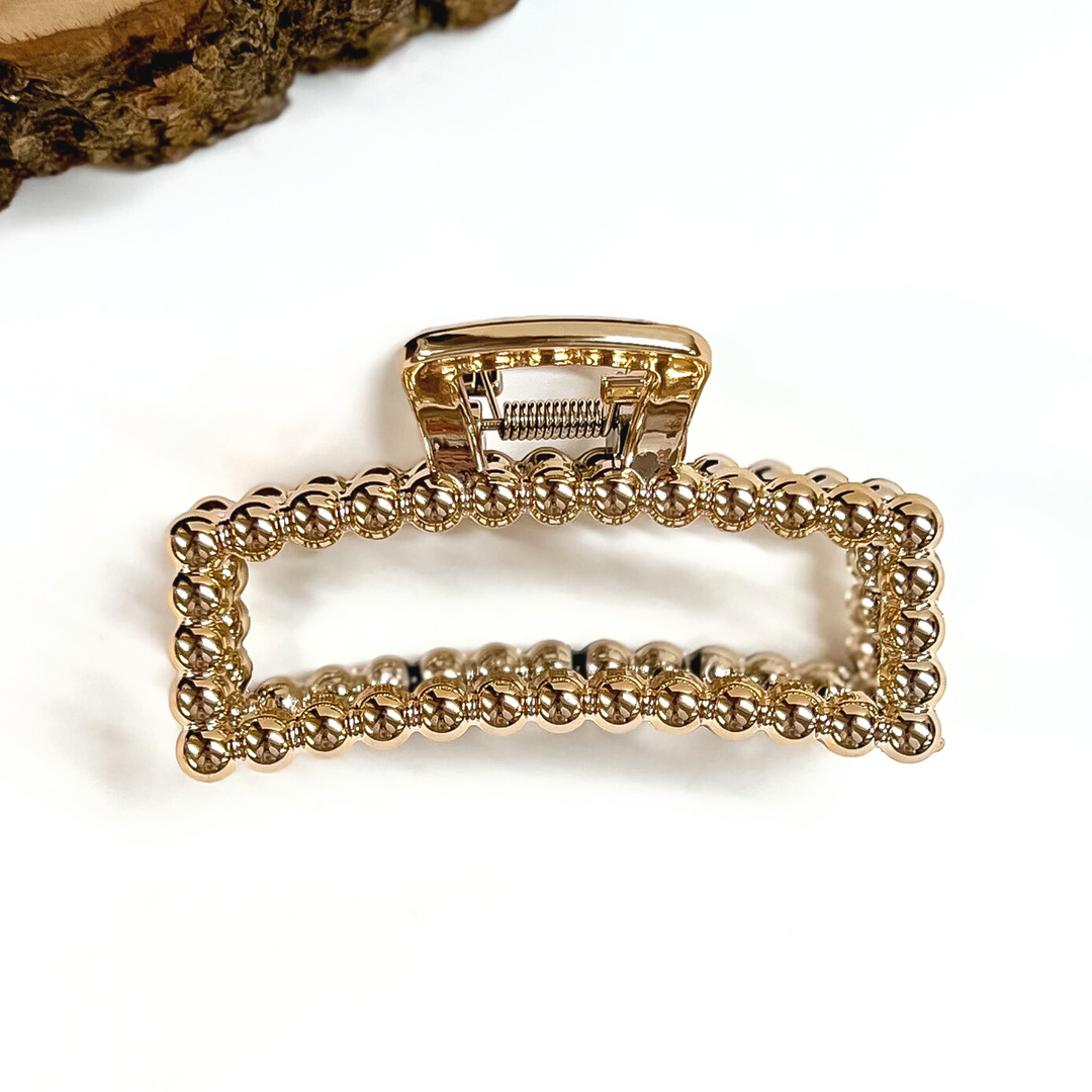 Long Rectangle Beaded Textured Shiny Hair Clip in Various Colors - Giddy Up Glamour Boutique