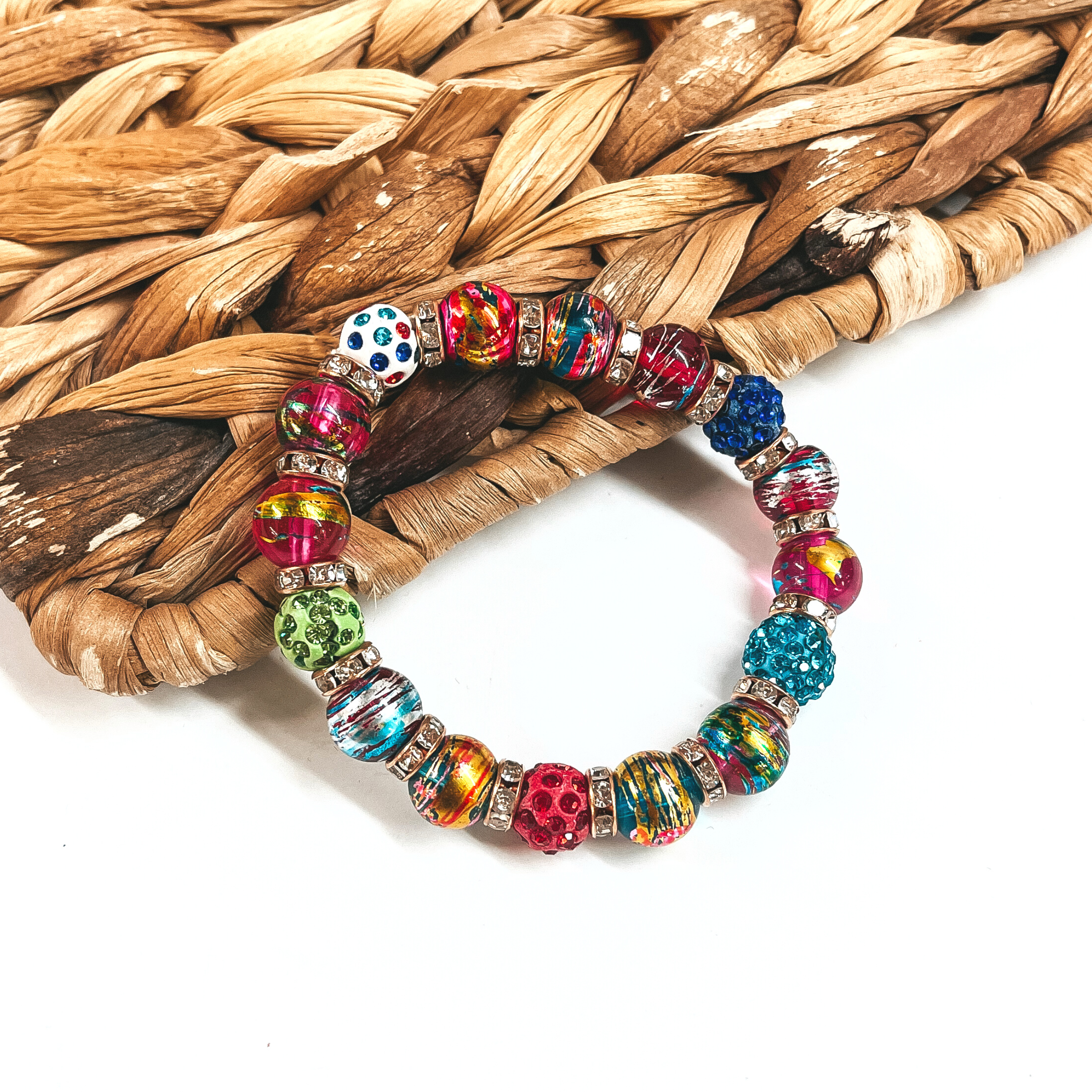 Buy 3 for $10 | Stretchy Bracelet with Crystal Detailing - Giddy Up Glamour Boutique