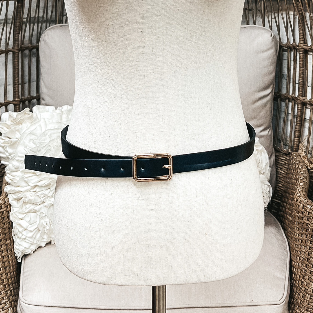 Set of Three | Skinny Fashion Belts in Black, White, and Nude - Giddy Up Glamour Boutique