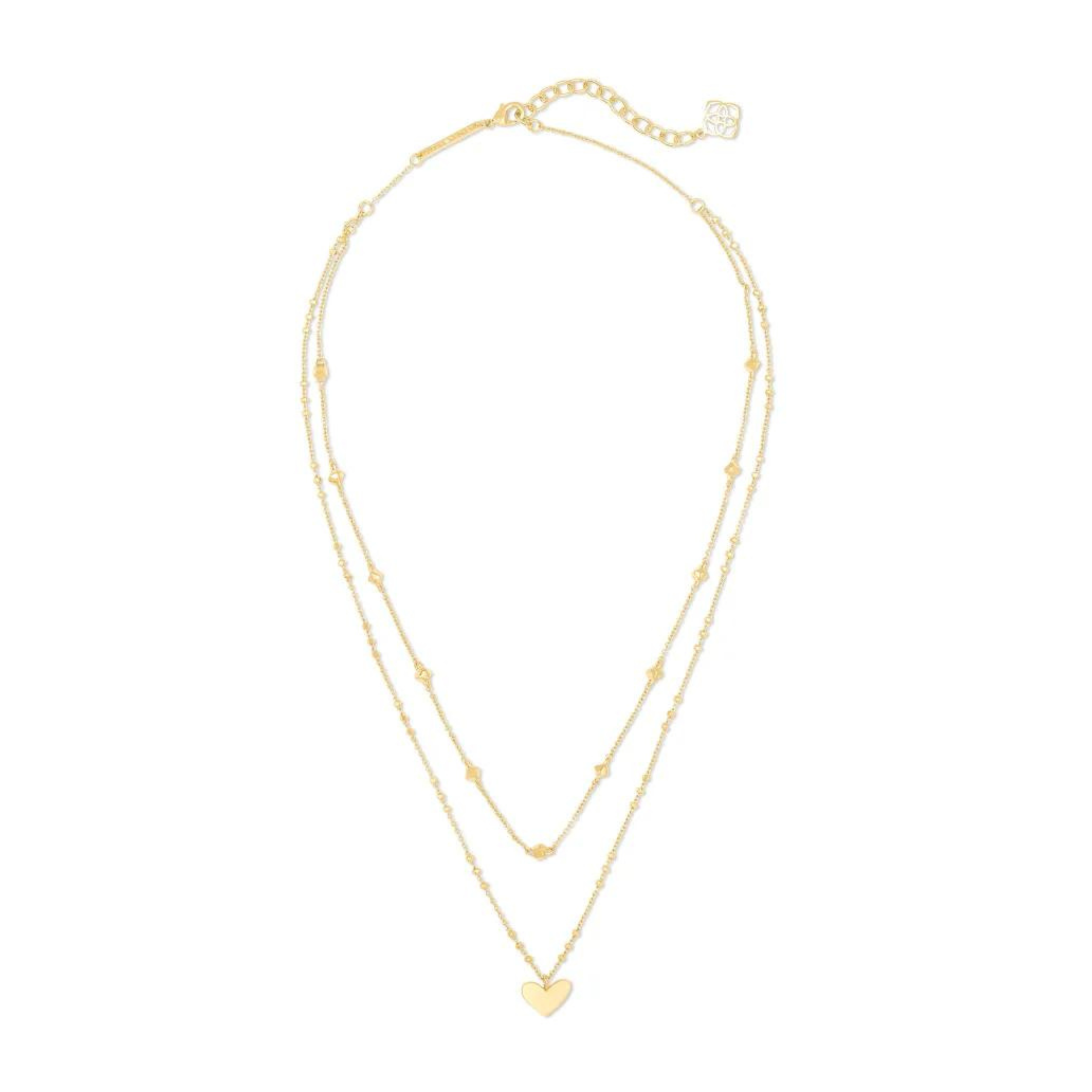 Kendra Scott | Ari Heart Multi Strand Necklace in Gold - Giddy Up Glamour Boutique