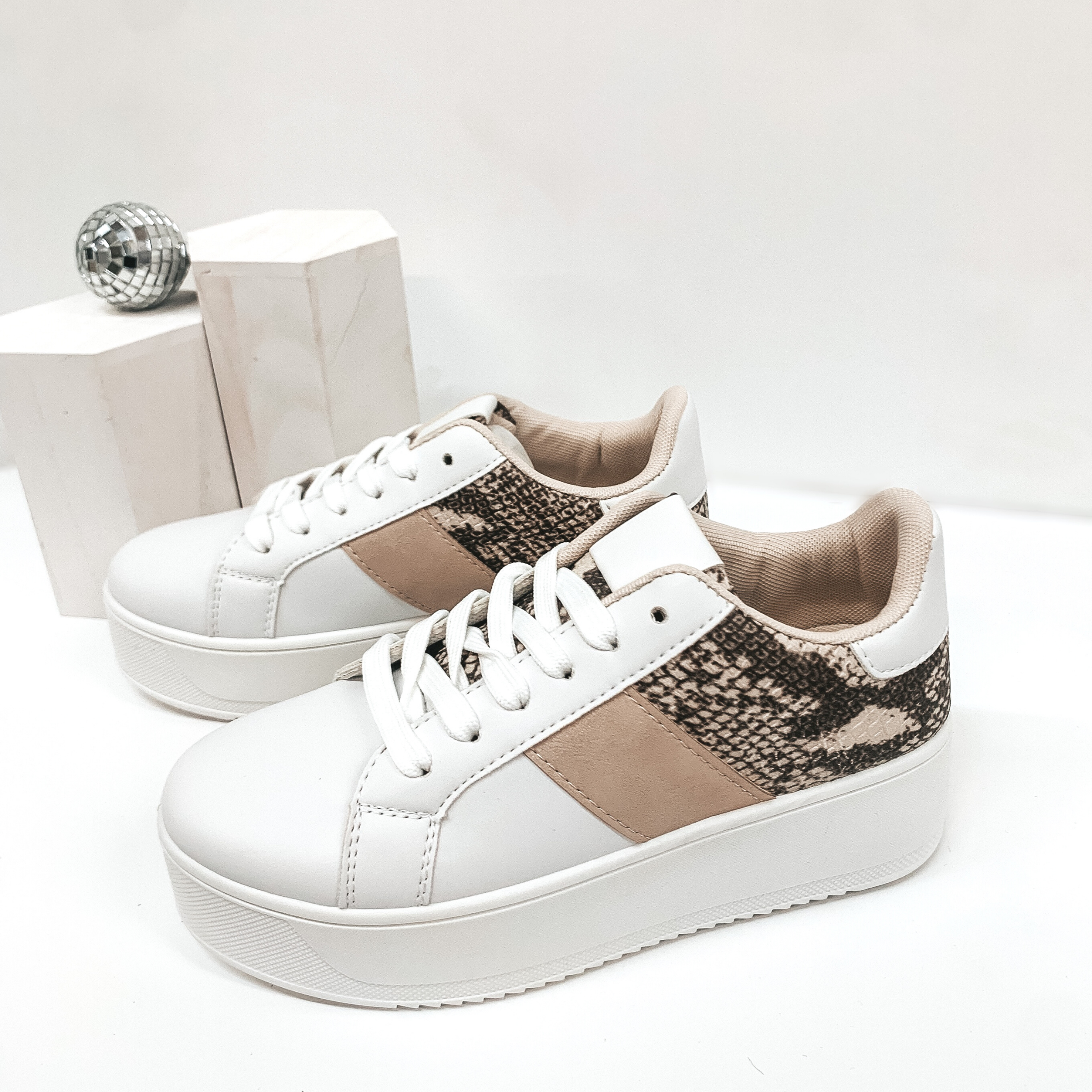 Snakeskin shop platform sneakers