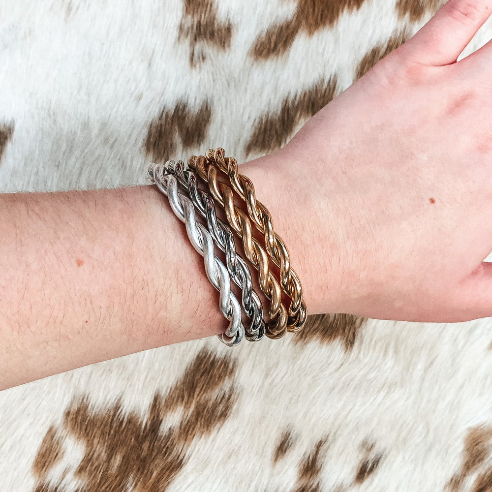 Low Key Obsessed Bracelet in Gold - Giddy Up Glamour Boutique