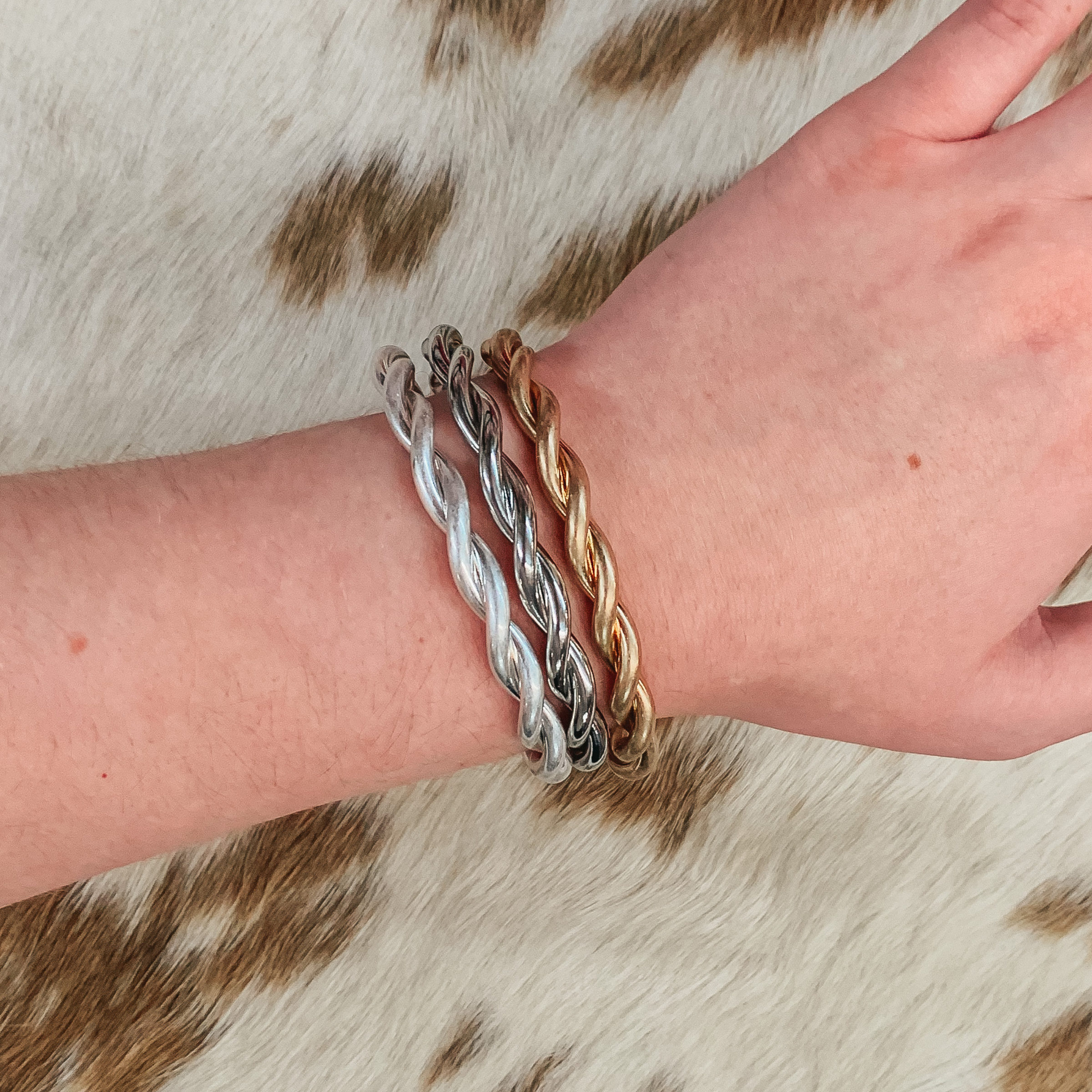 Low Key Obsessed Bracelet in Gunmetal - Giddy Up Glamour Boutique