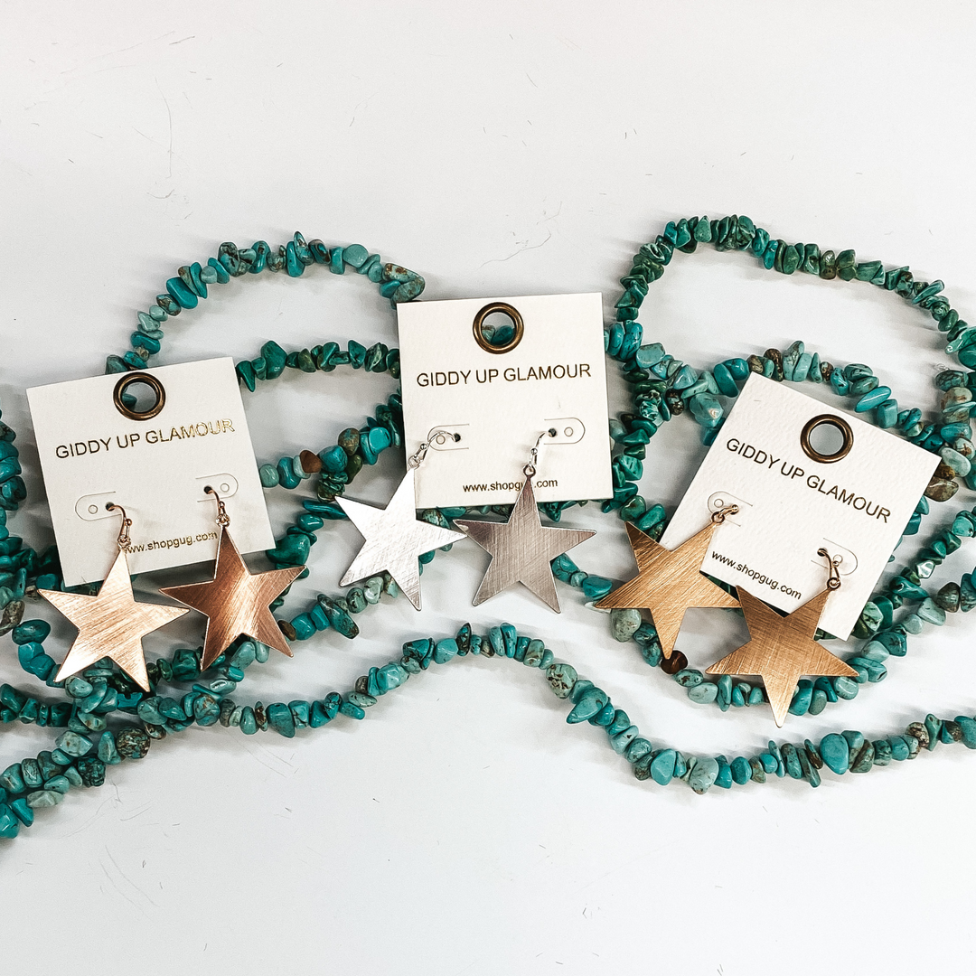 North Star Earrings in Rose Gold - Giddy Up Glamour Boutique