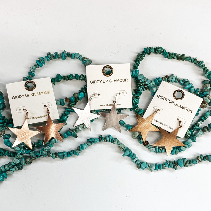 North Star Earrings in Rose Gold - Giddy Up Glamour Boutique