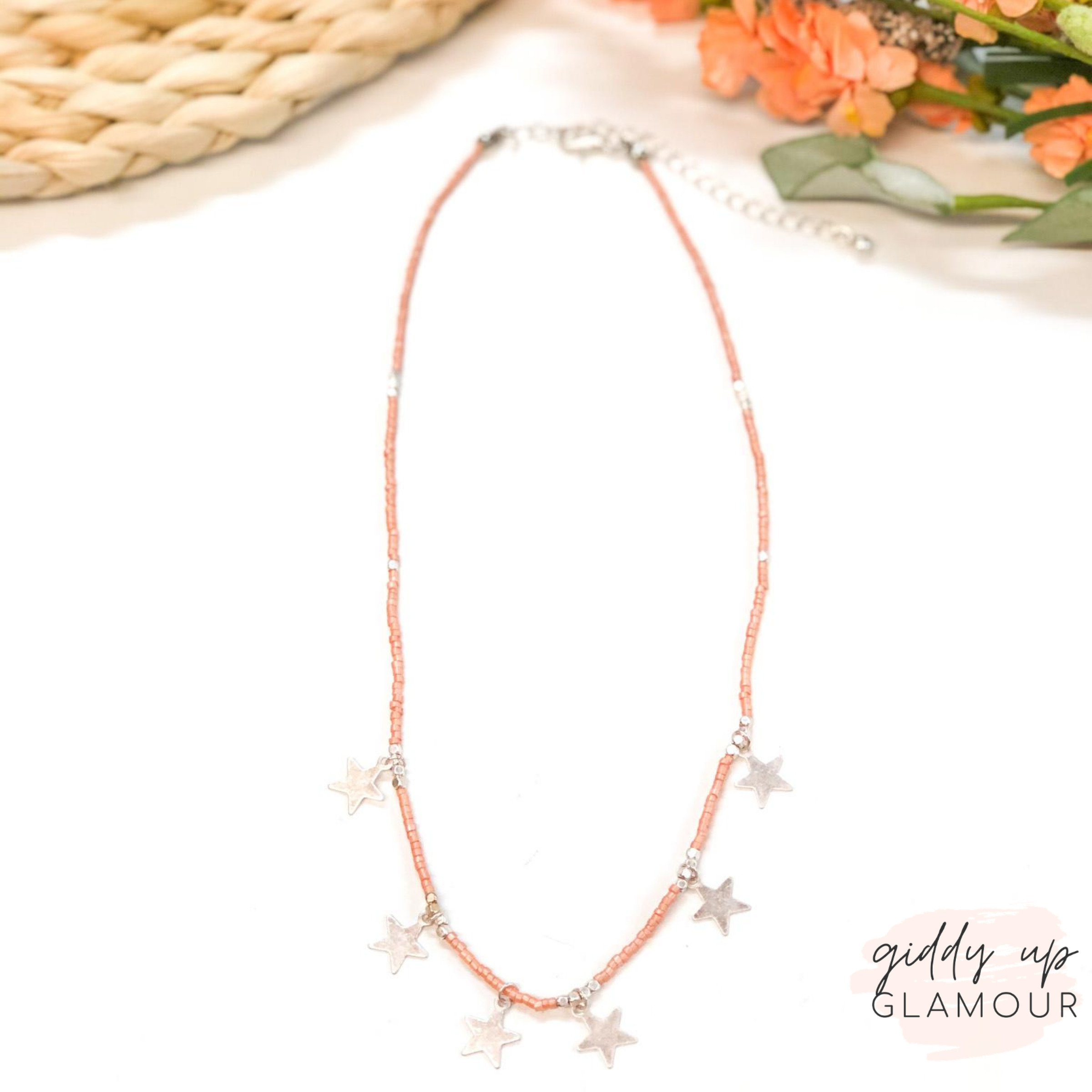 Star Struck Choker with Star Details in Blush