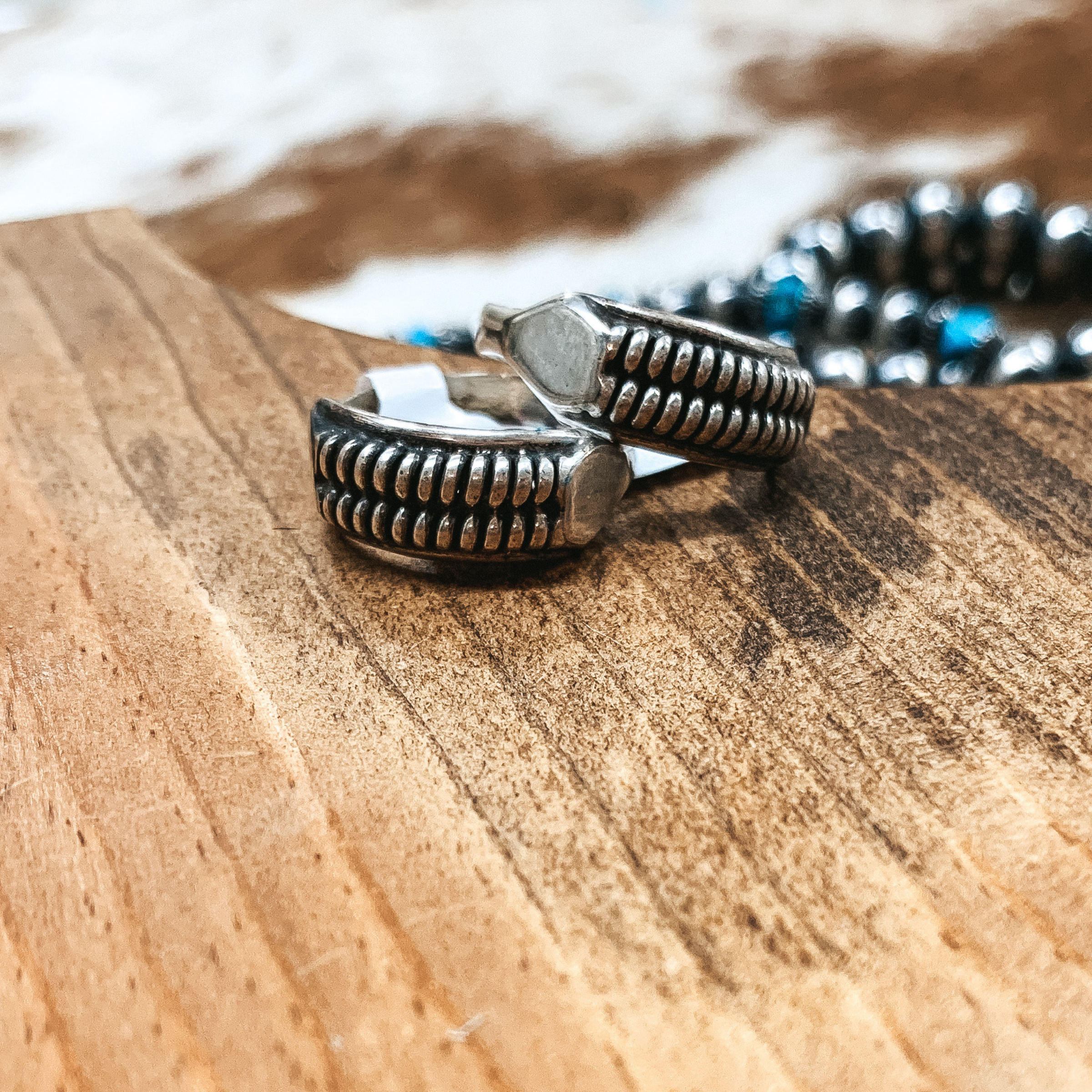 Richard Mike | Navajo Handmade Sterling Silver Double Rope Detailing Ring