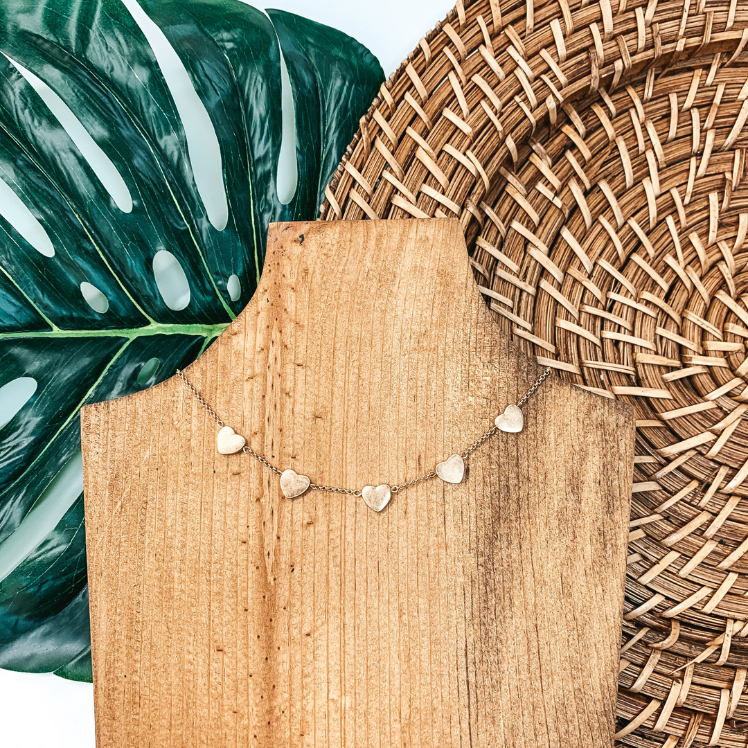 Gold Heart Necklace - Giddy Up Glamour Boutique