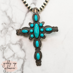 chealsea collette original authentic genuine turquoise cross pendant kingman sleeping beauty royston number 8 turquoise and co heritage style dan dodson