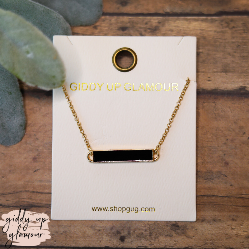 Bar Charm Bracelet in Black - Giddy Up Glamour Boutique