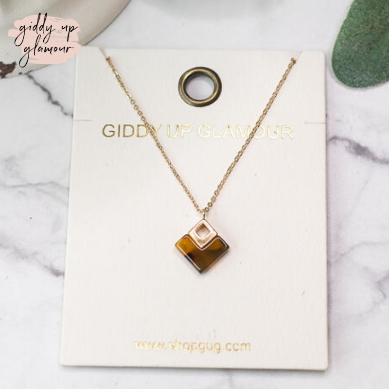 6MM Diamond Stone Necklace in Leopard Print - Giddy Up Glamour Boutique