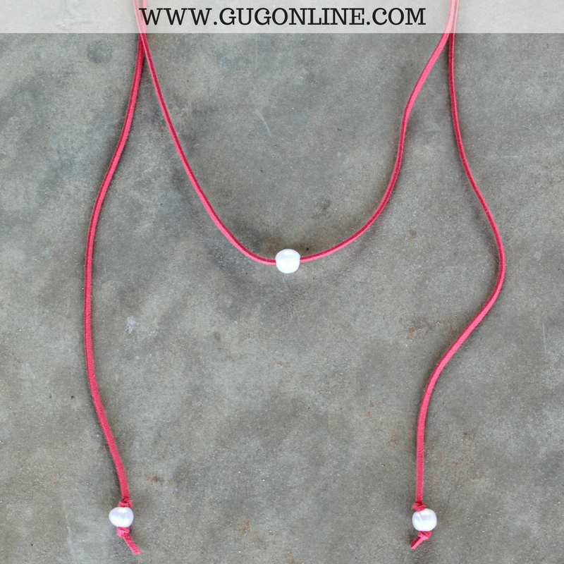 Leather Pearl Wrap Necklaces