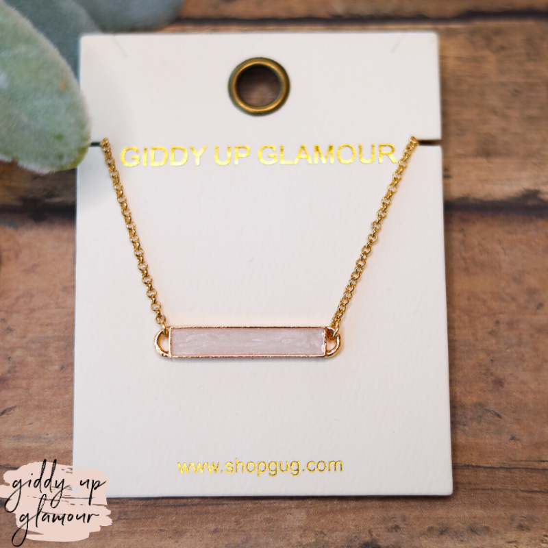 Bar Charm Bracelet in White - Giddy Up Glamour Boutique